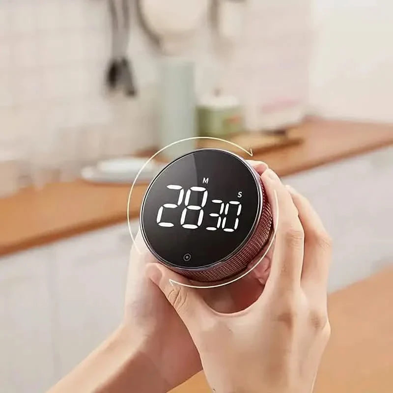 Minuteur de cuisine circulaire - Alimentation par piles, matériau ABS, tension de fonctionnement ≤36V, précision de 0,01, pas de fonction laser