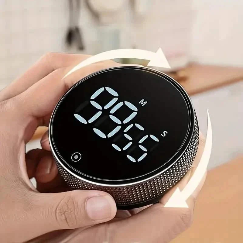 Minuteur de cuisine circulaire - Alimentation par piles, matériau ABS, tension de fonctionnement ≤36V, précision de 0,01, pas de fonction laser