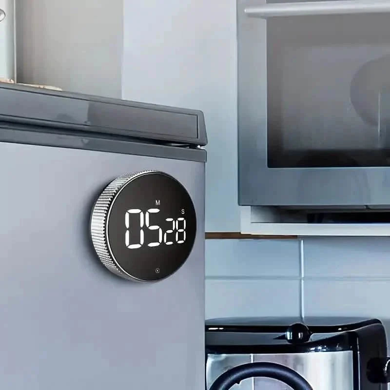 Minuteur de cuisine circulaire - Alimentation par piles, matériau ABS, tension de fonctionnement ≤36V, précision de 0,01, pas de fonction laser