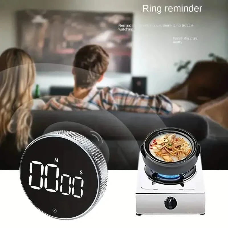 Minuteur de cuisine circulaire - Alimentation par piles, matériau ABS, tension de fonctionnement ≤36V, précision de 0,01, pas de fonction laser