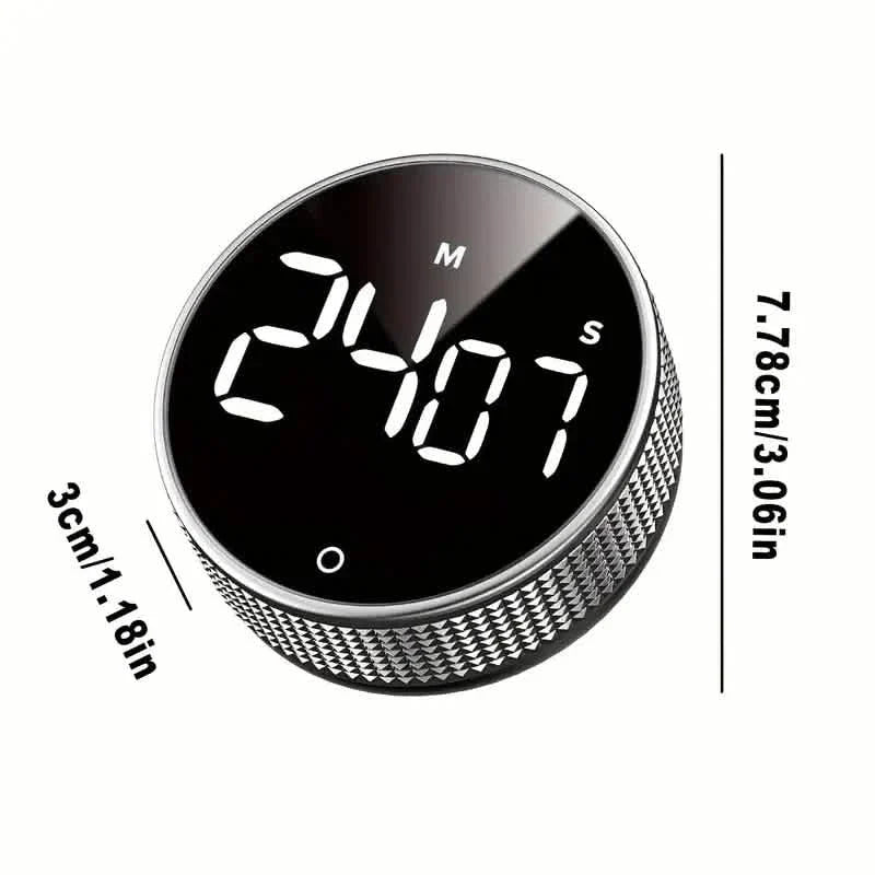 Minuteur de cuisine circulaire - Alimentation par piles, matériau ABS, tension de fonctionnement ≤36V, précision de 0,01, pas de fonction laser