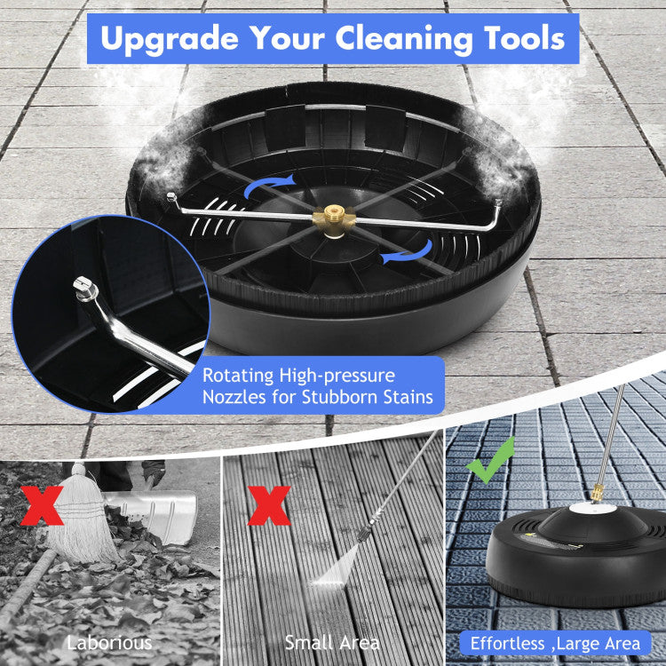 16" Pressure Washer with 2 Nozzles & Quick-Connect Wands