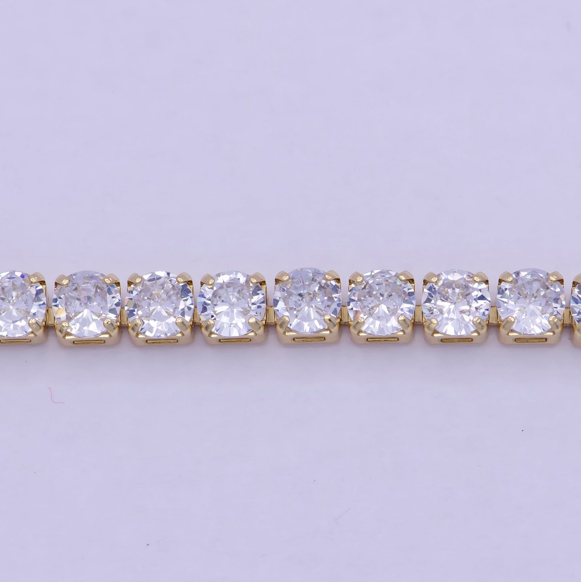 Classic Gold Tennis Bracelet, Cubic Zirconia Dainty Diamond Bracelet for Minimalist Jewelry | WA-789 Clearance Pricing