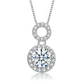 Collier Pendentif Rond Transparent