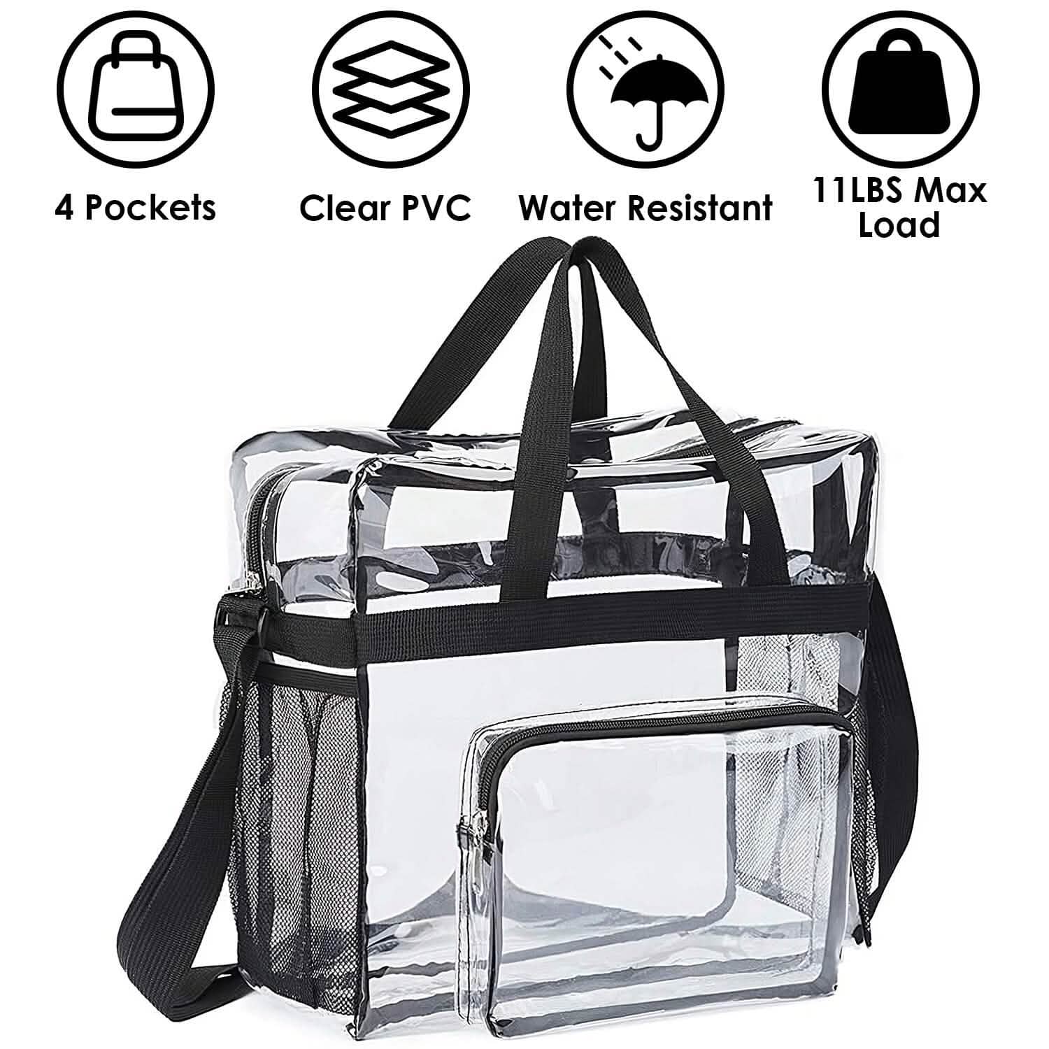 Clear Transparent Shoulder Bag Stadium Approved