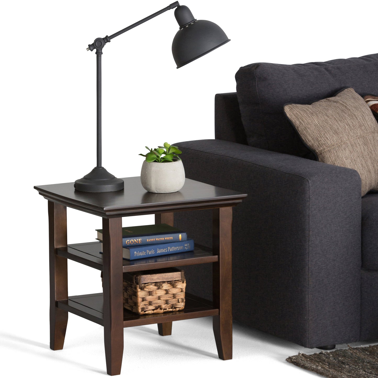 Acadian End Table - Brunette
