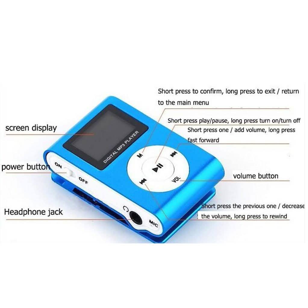 Mini lecteur de musique MP3 et FM avec clip