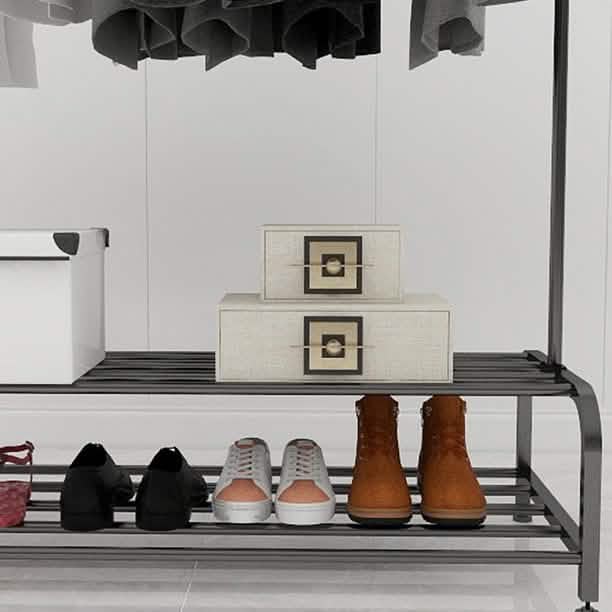 Clothing Garment Rack with Shelves