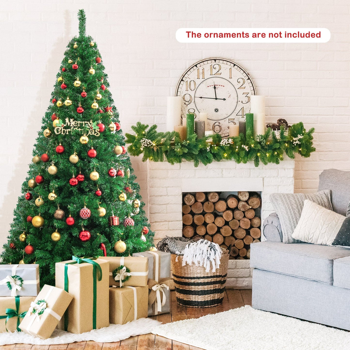 Artificial PVC Christmas Tree with Solid Metal Stand