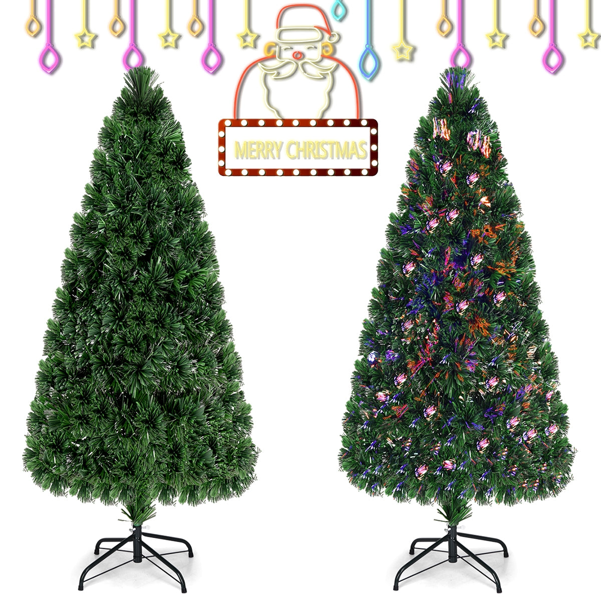 3' / 4' / 5' / 6' Fiber Optic Artificial PVC Christmas Tree
