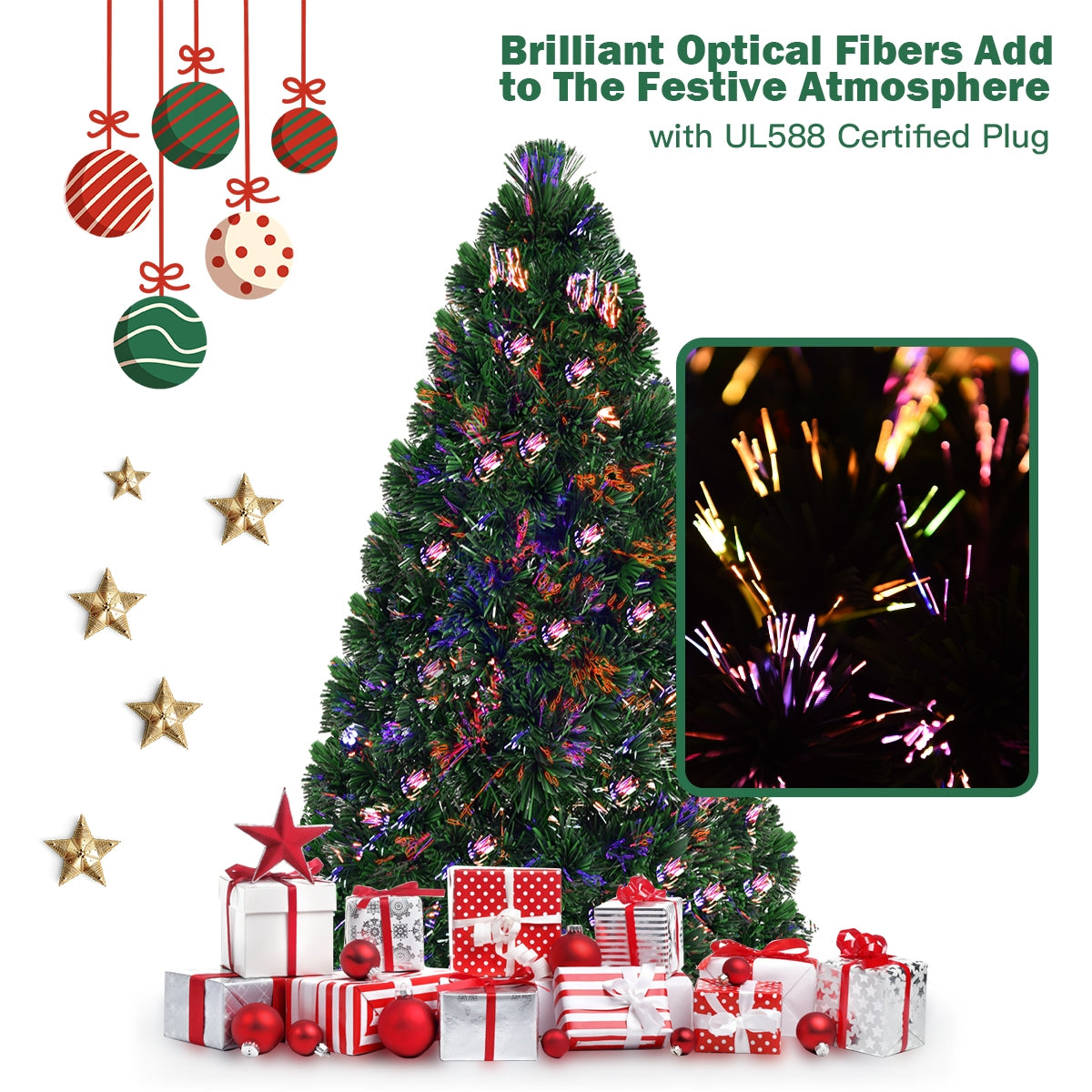 3' / 4' / 5' / 6' Fiber Optic Artificial PVC Christmas Tree