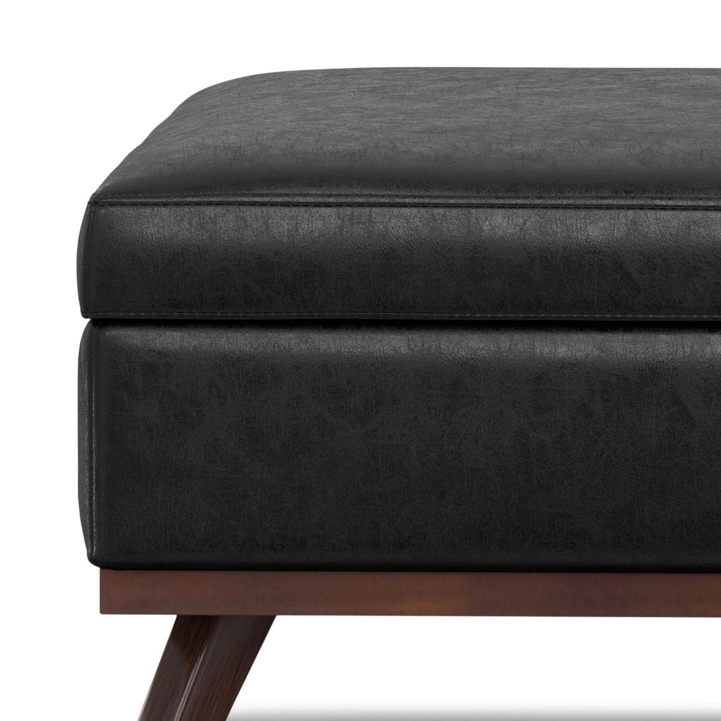 Owen 40 Inch Wide XL Square Coffee Table Storage Ottoman