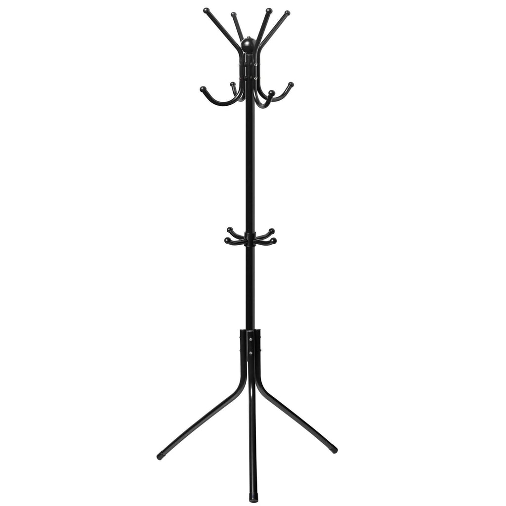 Coat & Hat Metal Rack Hanger Organizer Hooks with Stand