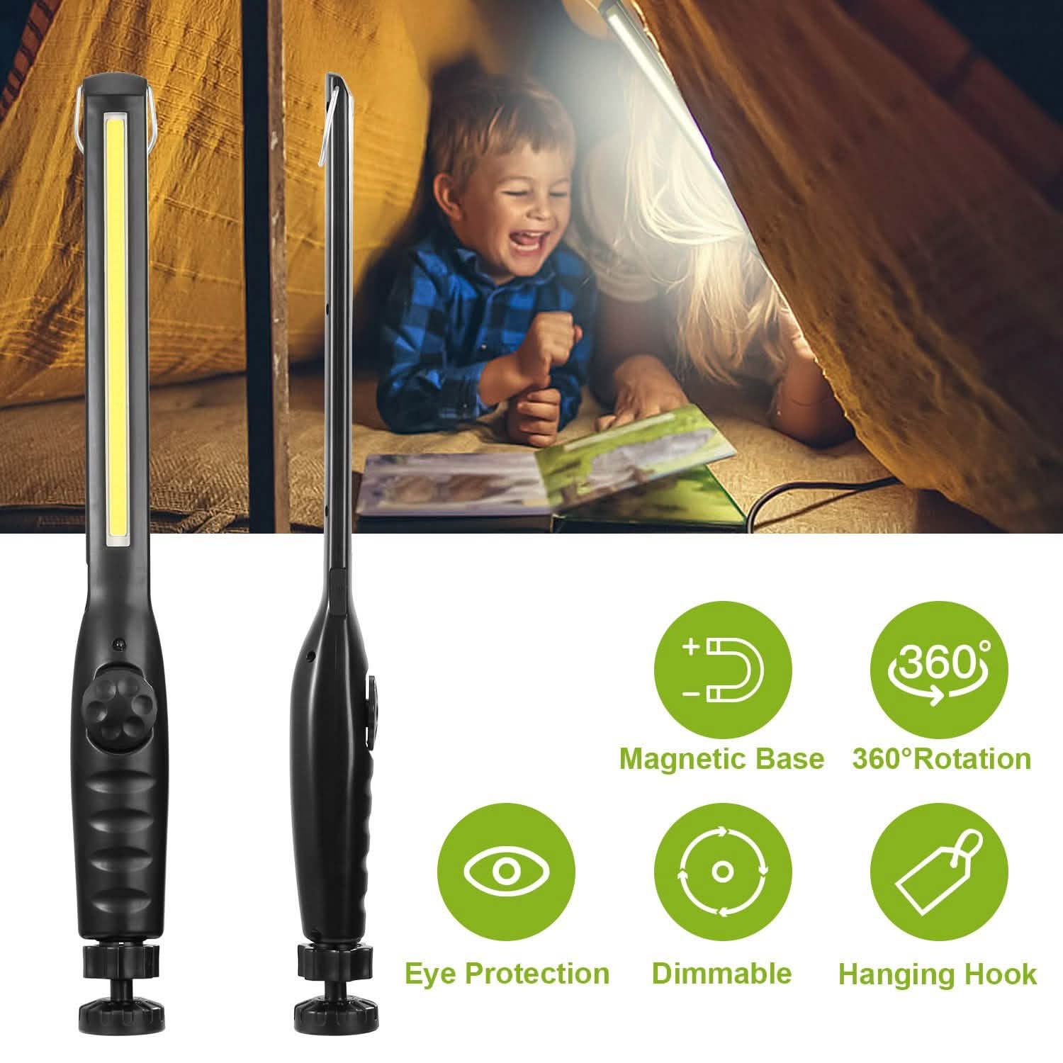 COB Work Light IPX4 Handheld Emergency LED Lamp