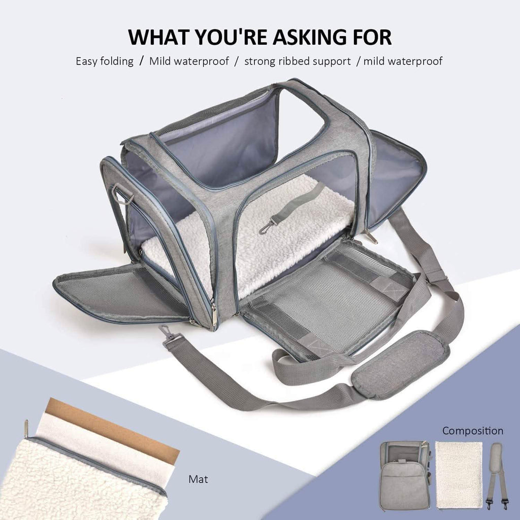 Sac de transport pliable pour chat et chien