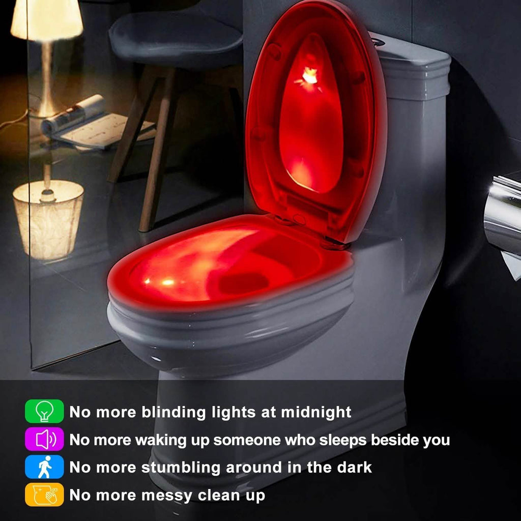 Veilleuses de toilettes à détecteur de mouvement colorées