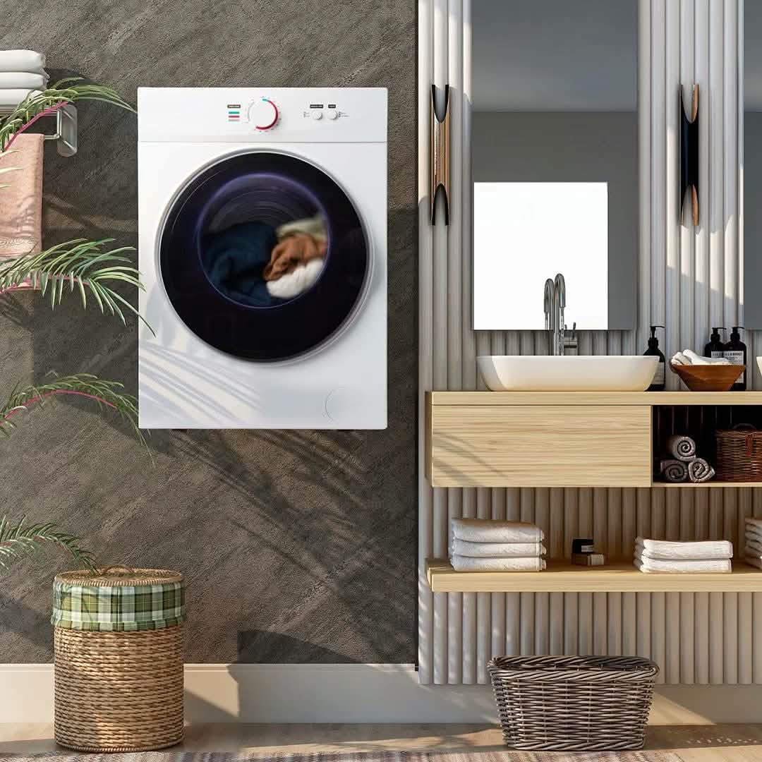 Sèche-linge électrique compact avec tambour en acier inoxydable