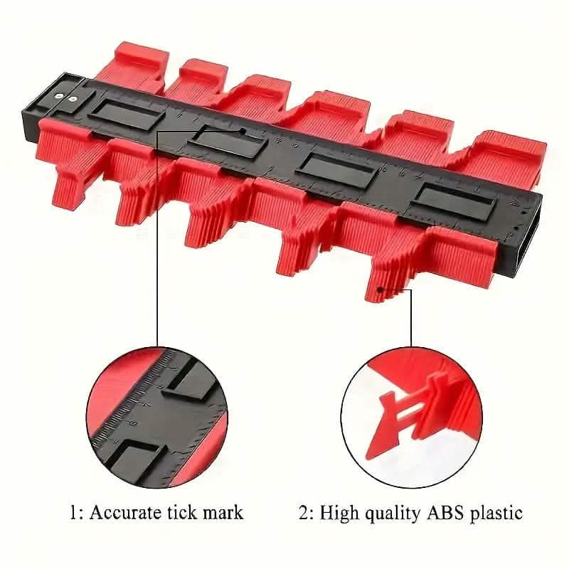 Contour Gauge Profile Tool Outline Measuring Plastic Ruler