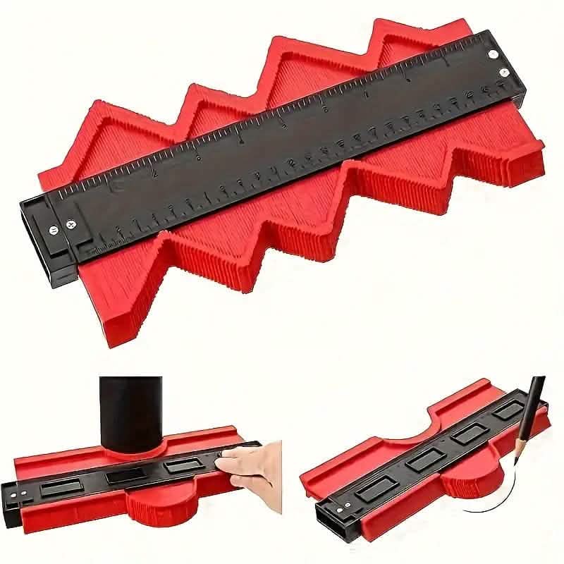 Contour Gauge Profile Tool Outline Measuring Plastic Ruler