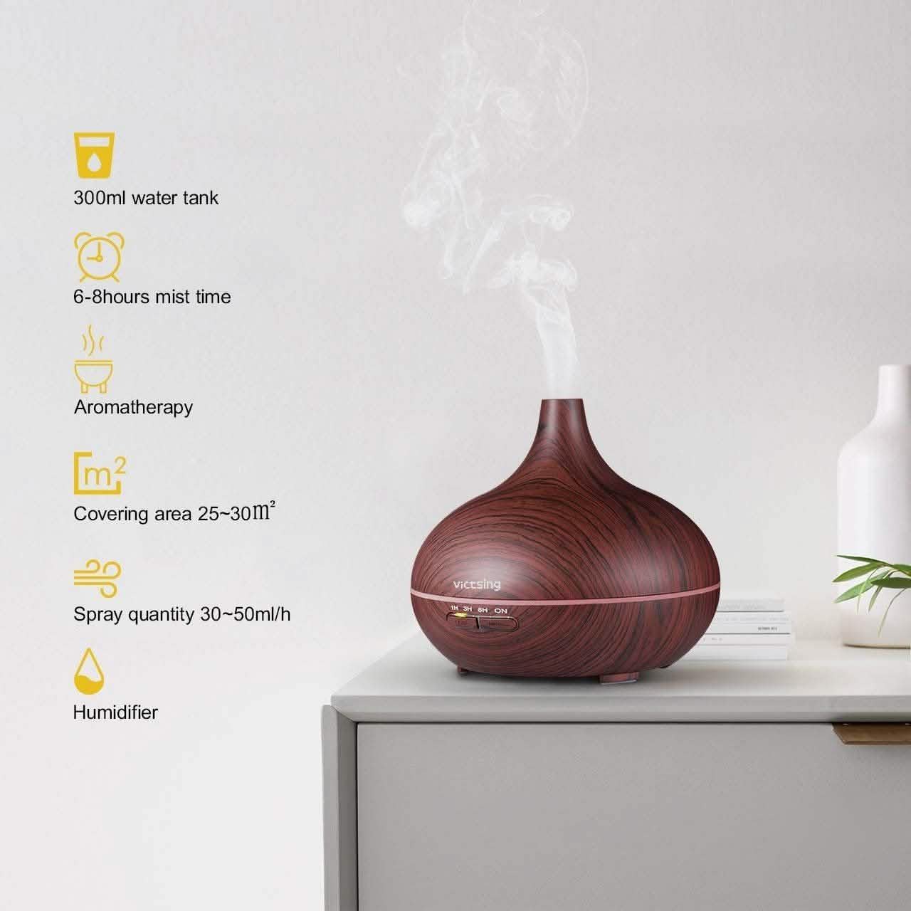 Humidificateur à brume fraîche, diffuseur d'arômes à ultrasons