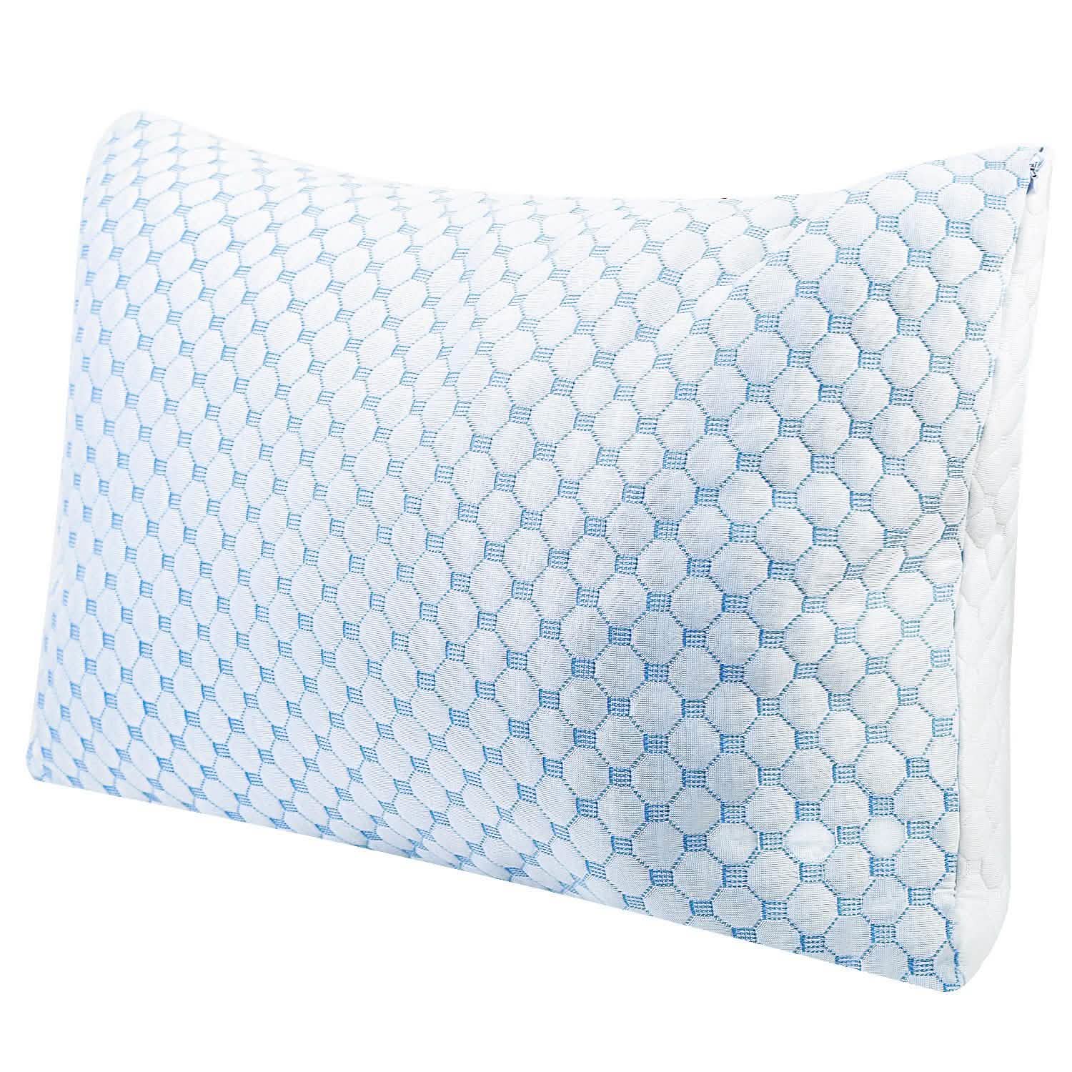 Oreiller rafraîchissant en mousse à mémoire de forme ventilée avec gel rafraîchissant intégré