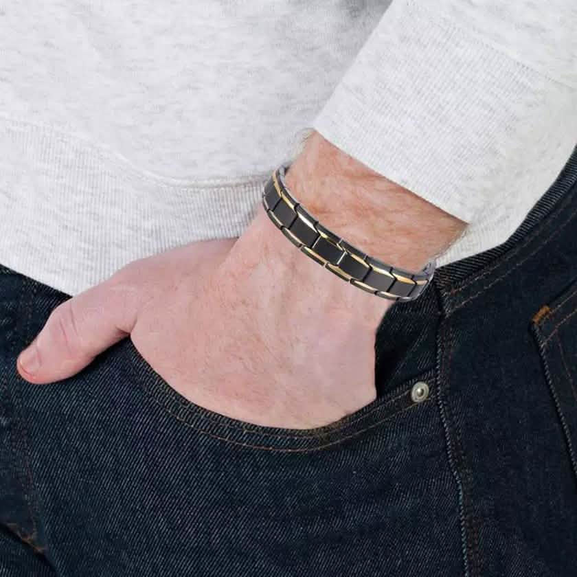 Bracelet en alliage de cuivre magnétique thérapeutique pour la santé et l'énergie
