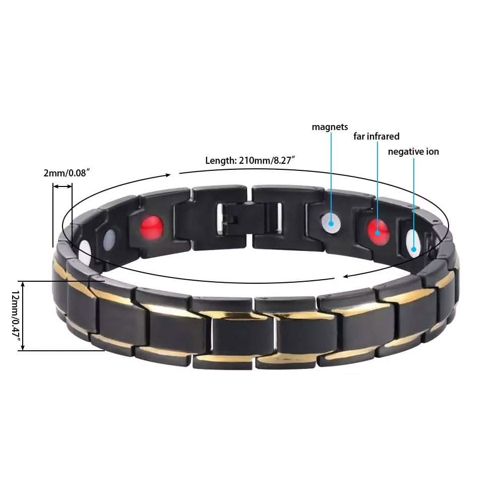 Bracelet en alliage de cuivre magnétique thérapeutique pour la santé et l'énergie