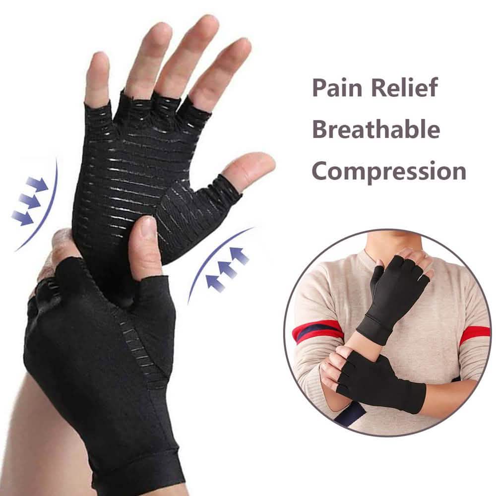 Gants de compression thérapeutiques infusés de cuivre pour hommes et femmes