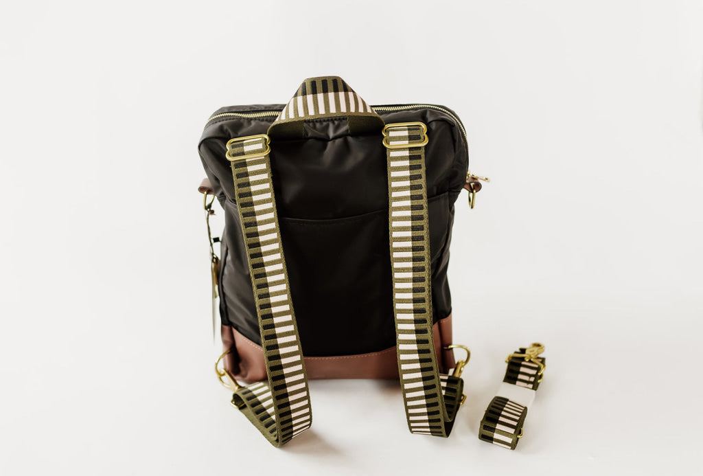 Corbin | Black Nylon + Brown Leather