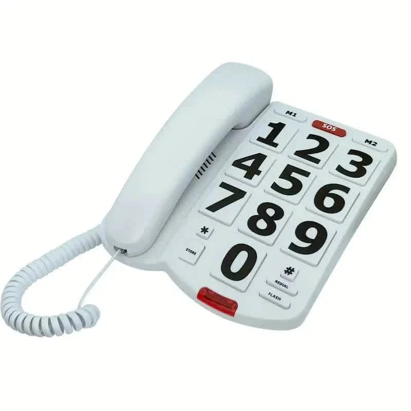 Corded Landline Telephone with Big Buttons for Seniors Home Phone