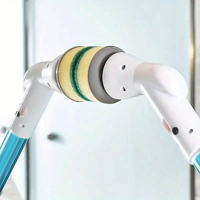 Cordless Electric Spin Scrubber with 6 Brush Heads and Adjustable Long Handle