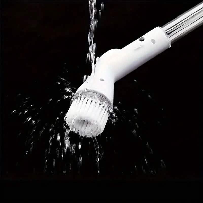 Cordless Electric Spin Scrubber with 6 Brush Heads and Adjustable Long Handle