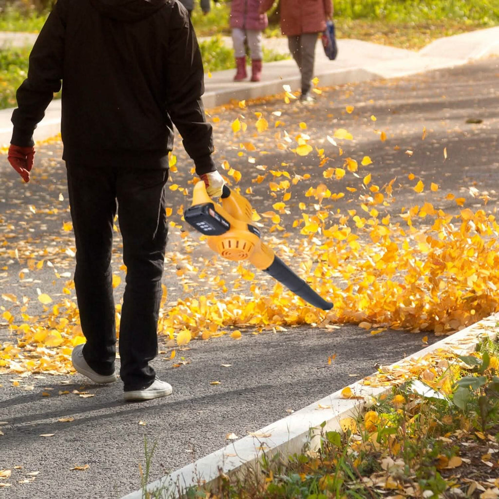 Cordless Leaf Blower Battery Powered Max 124MPH 300CFM with 2 Adjustable Speeds
