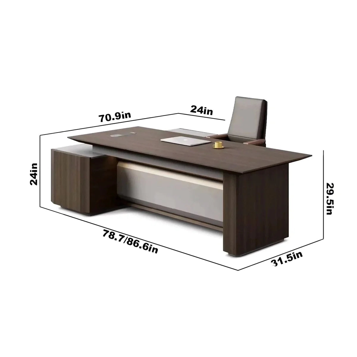 Cole · Modern L-Shaped Executive Desk