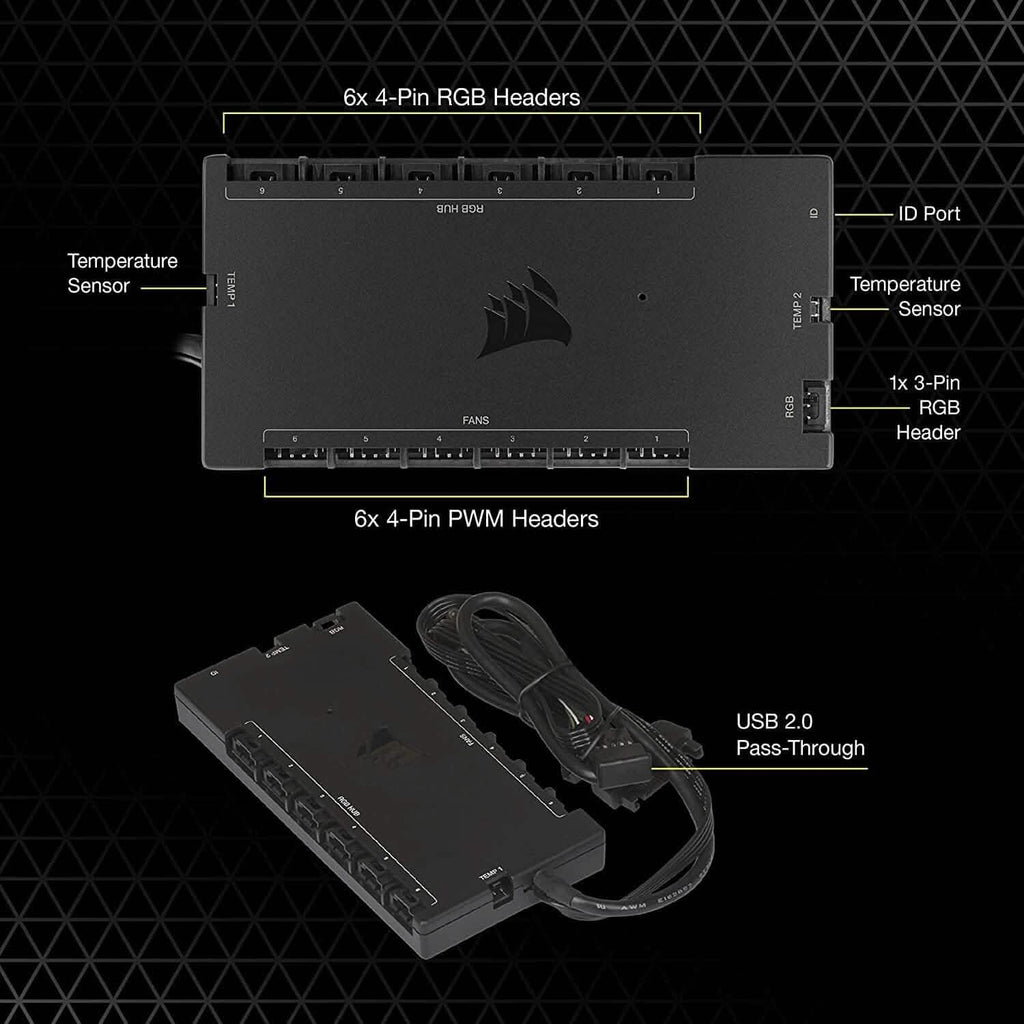 コルセア iCUE COMMANDER CORE XT デジタルファンスピード＆RGBライティングコントローラー（リファービッシュ品）