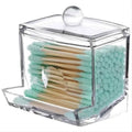 Porte-coton-tige Distributeur de boules de coton Organisateur Récipients de rangement transparents