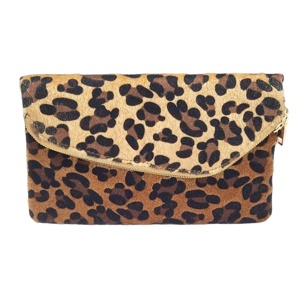 Cow Patterned Folding Clutch Bag