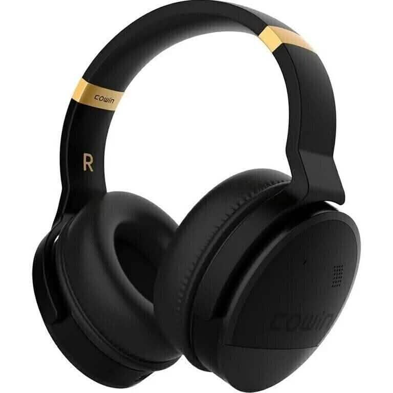 COWIN E8 アクティブノイズキャンセリング Bluetoothワイヤレスヘッドホン ブラック＆ゴールド（リファービッシュ品）