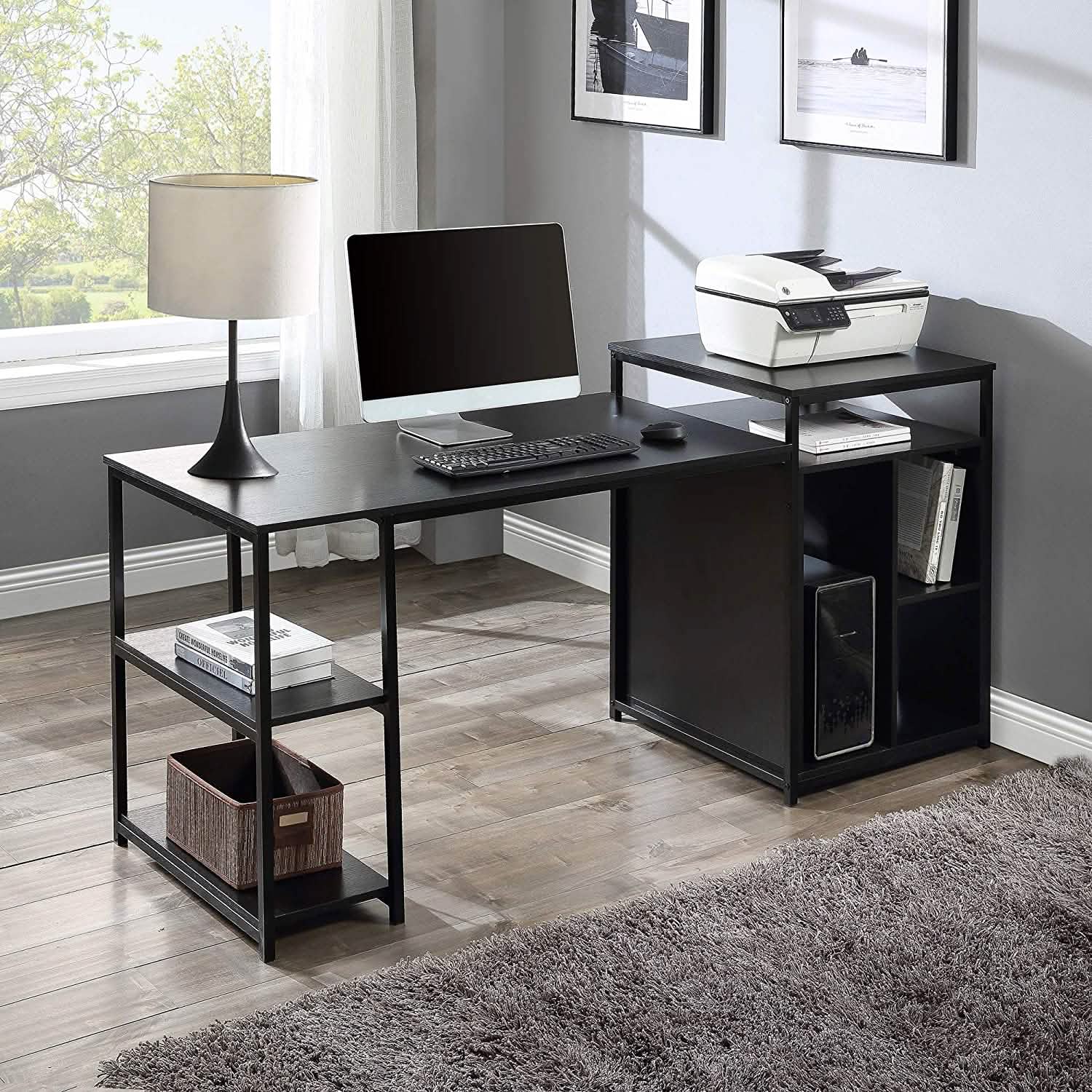 CPU Storage Printer Stand Writing PC Table