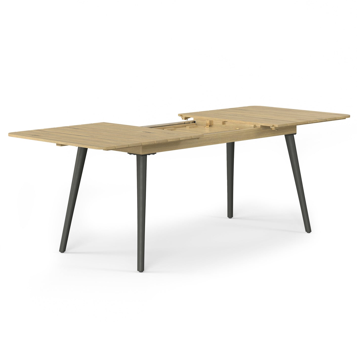 Beachside Outdoor Extendable Dining Table - Light Teak