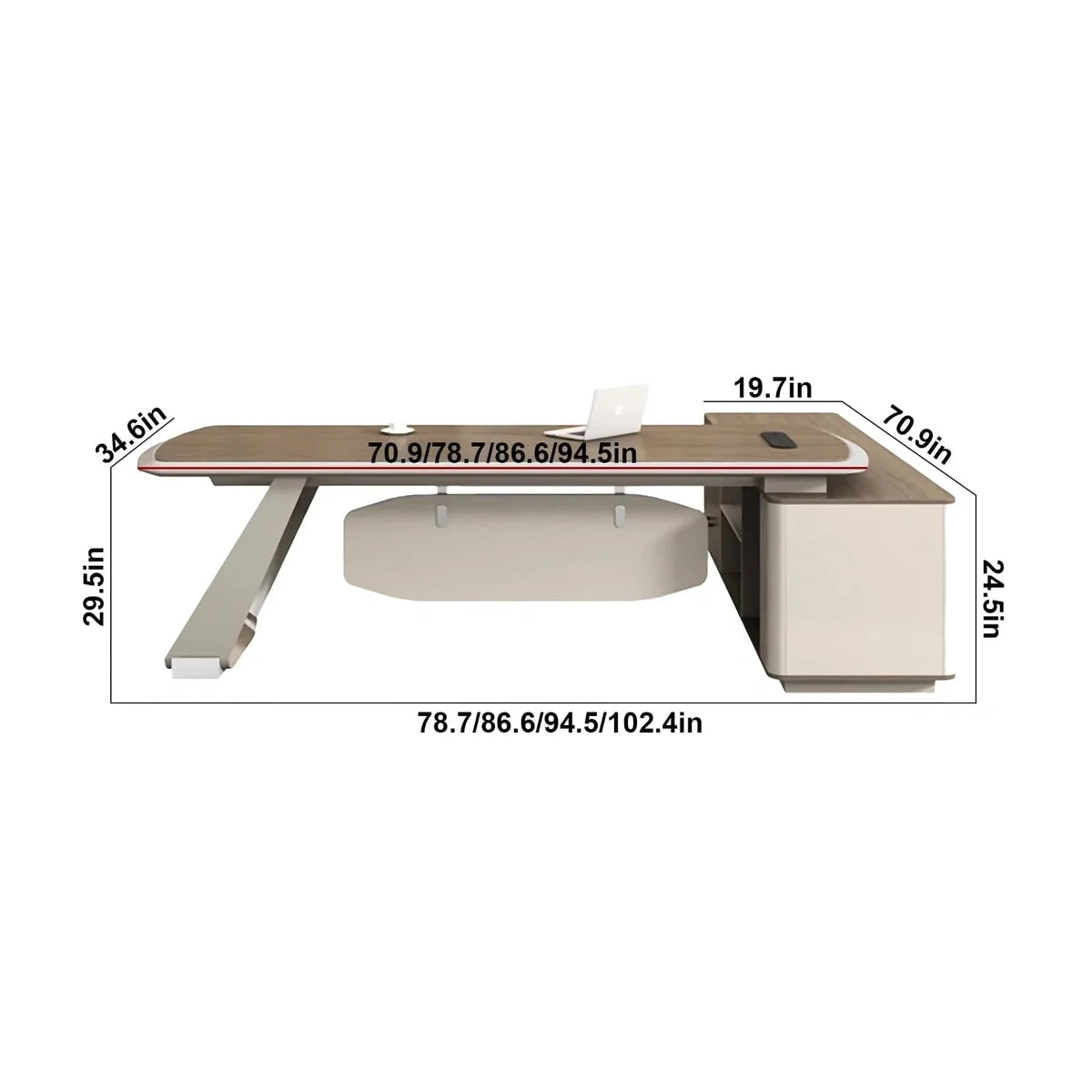 Tiller · Modern Executive L-Shaped Desk