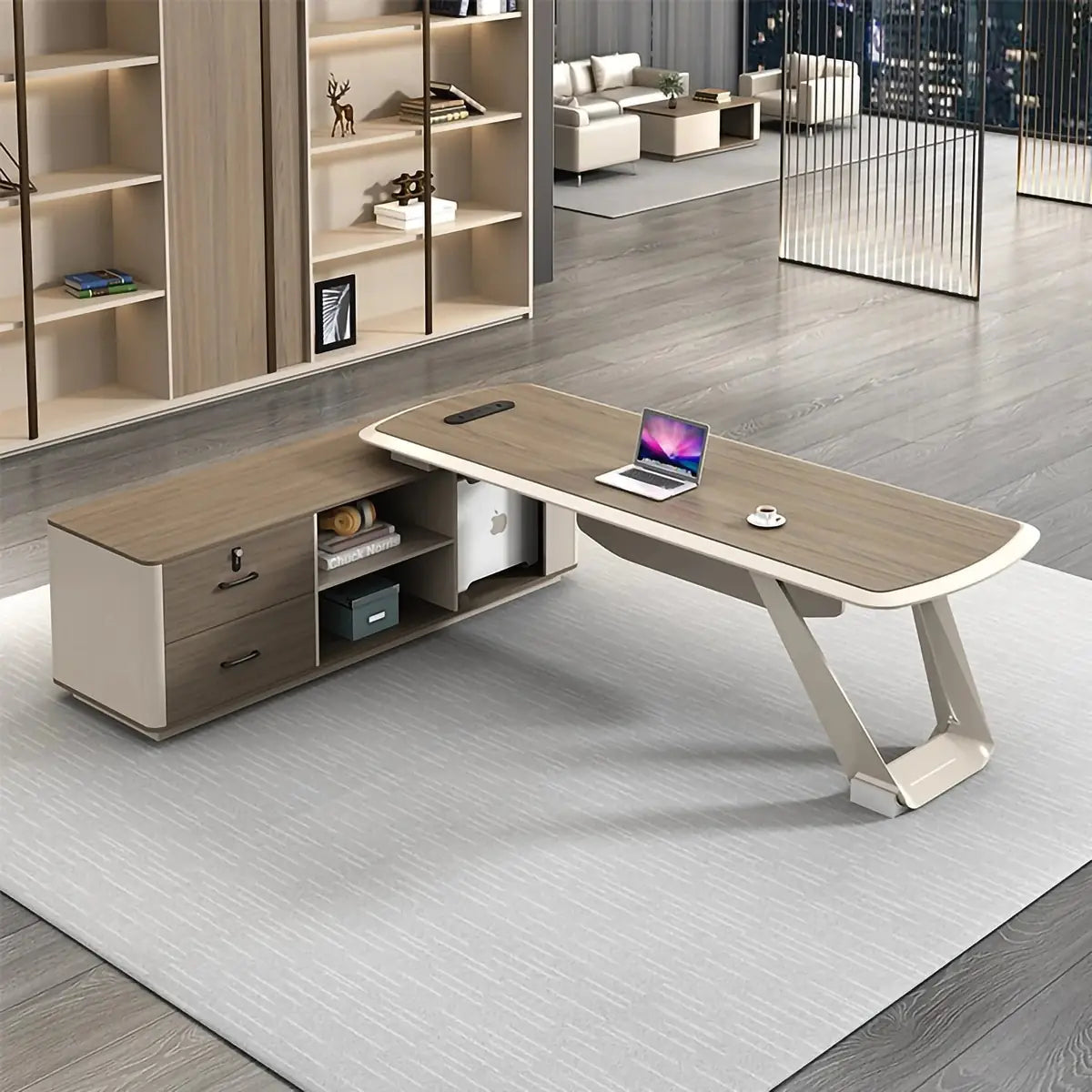 Tiller · Modern Executive L-Shaped Desk