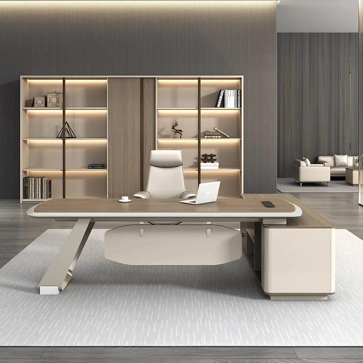 Tiller · Modern Executive L-Shaped Desk