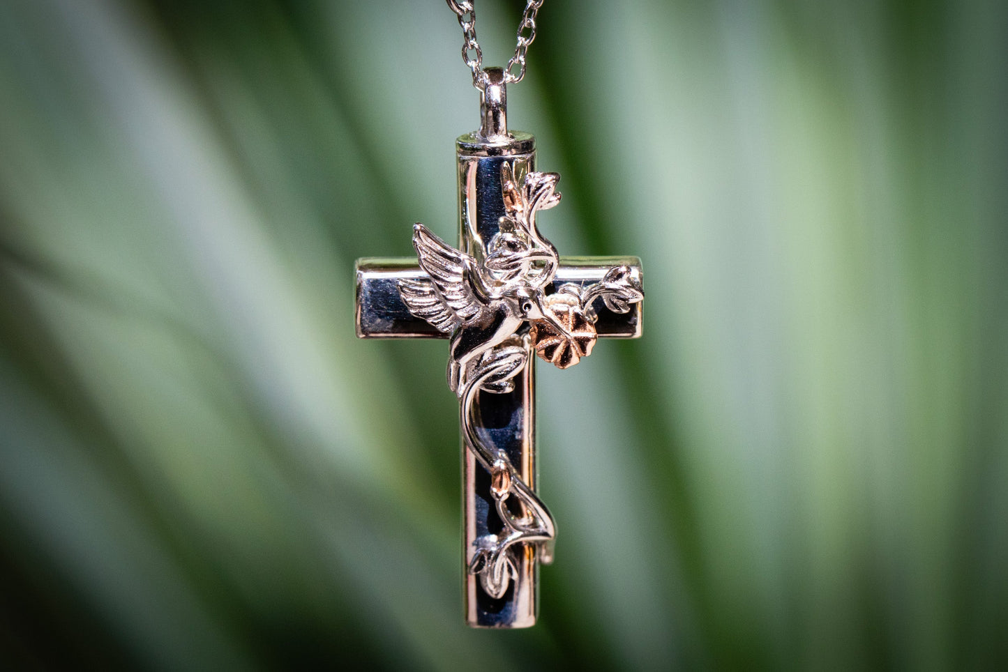 Hummingbird Cross Keepsake Urn