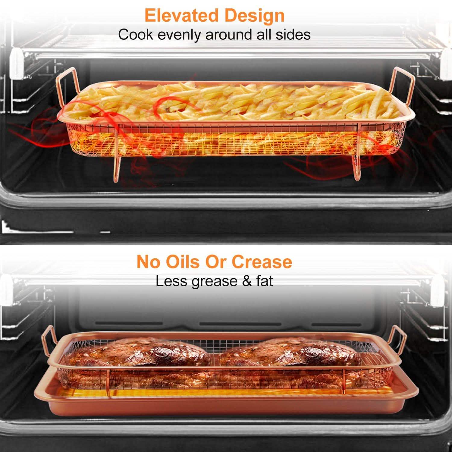 Crispy Tray Set Non Stick Grill Basket