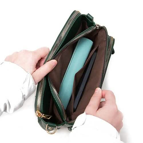 Sac bandoulière en cuir et pochette