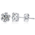 Crown Designed Stud Earring with Cubic Zirconia Stones