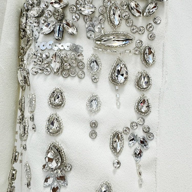 Crystal Embellished Blazer Evening Gown(MS300)