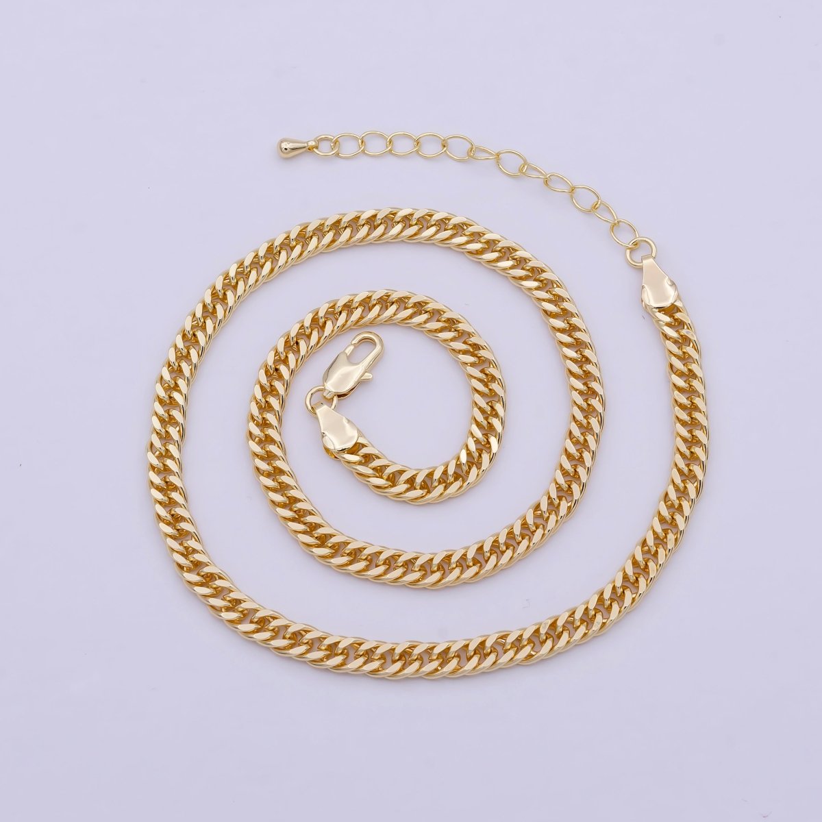 Cuban Chain Necklace, Thick Gold Chain Necklace 5mm Chain Necklace, Jewelry for Men and Women, Curb Chain Necklace Statement Jewelry | WA-828 Clearance Pricing