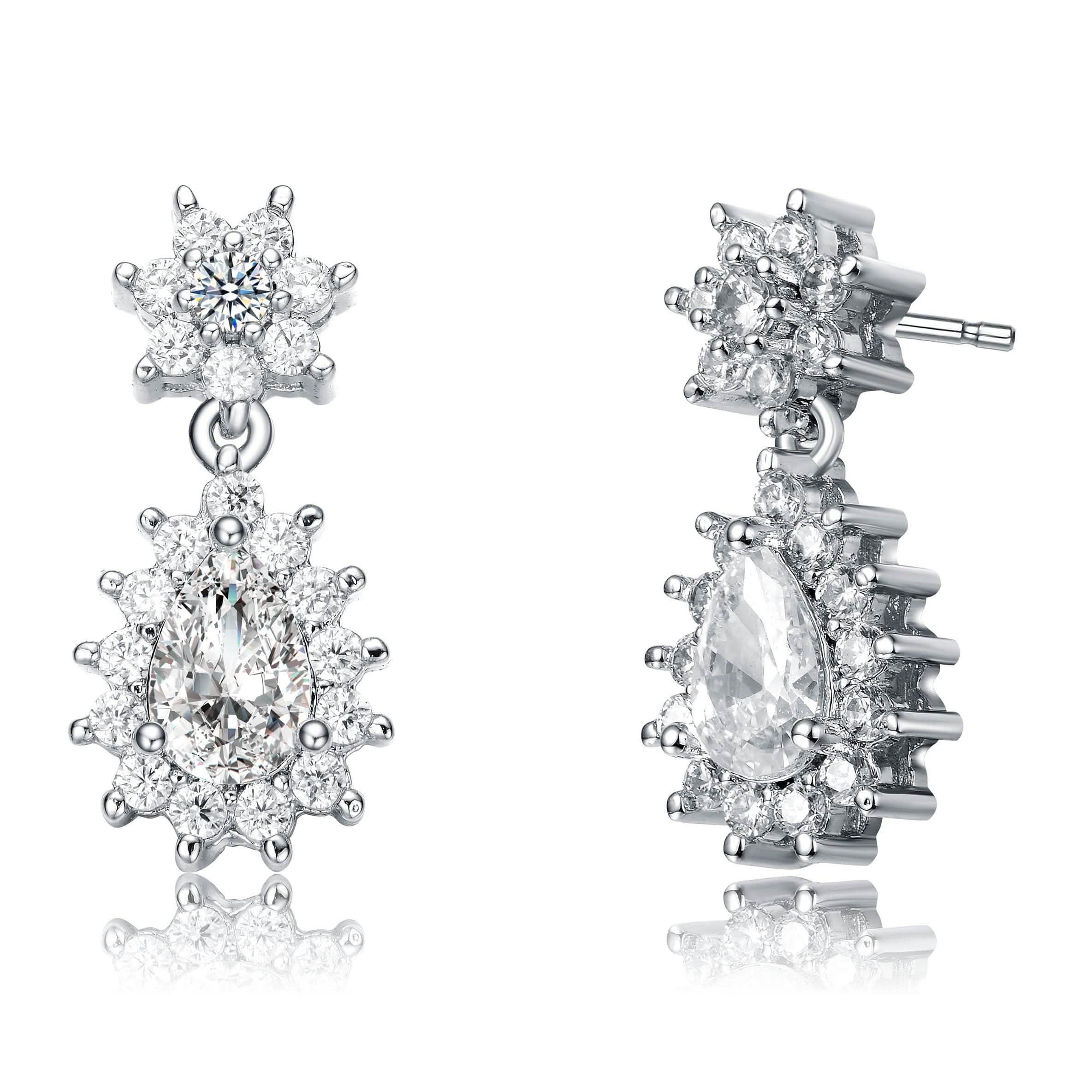 Boucles d'oreilles pendantes en oxyde de zirconium